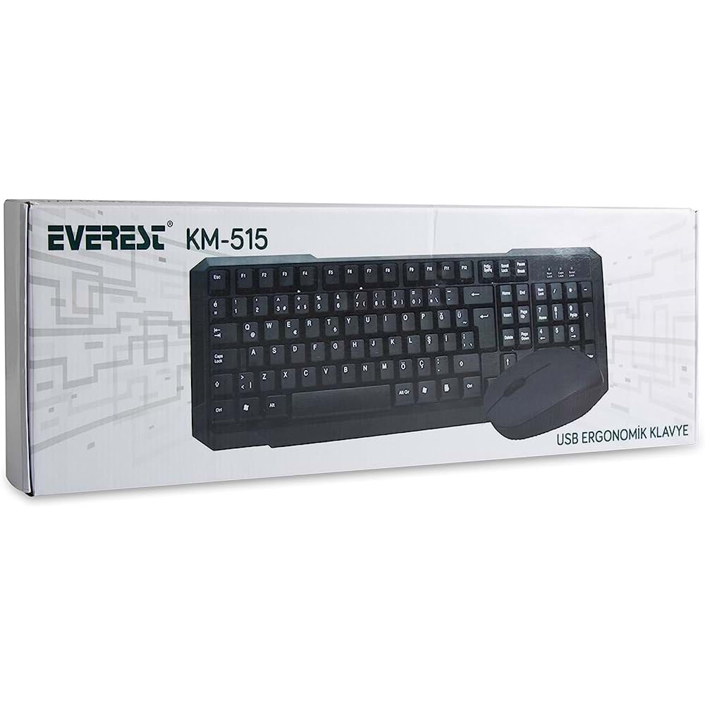 KLAVYE EVEREST KM-515 USB COMBO Q SİYAH SET