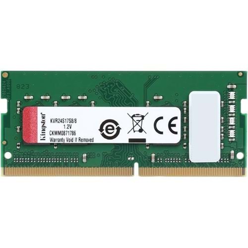 RAM KINGSTON 8GB 2400MHz DDR4 KVR24S17S8/8 NTBK